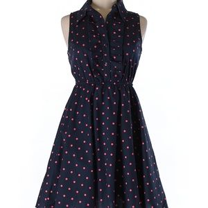 bailey blue retro polka-dot dress